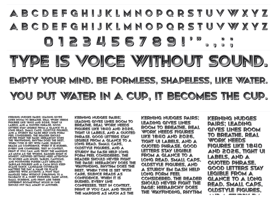 Gourmet specimen sheet