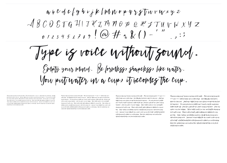 Maroko specimen sheet