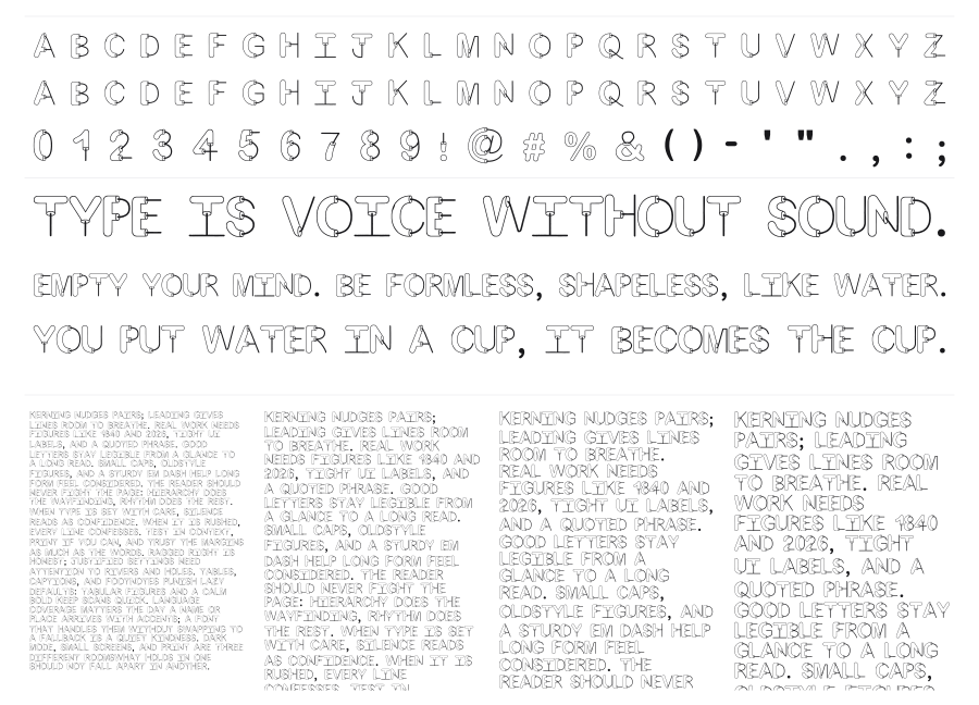 Artsy Fartsy specimen sheet