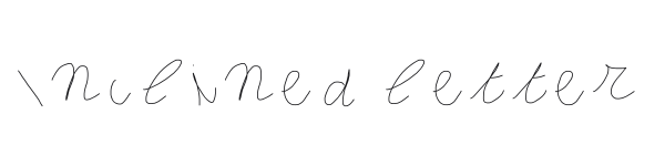 Inclined letter preview