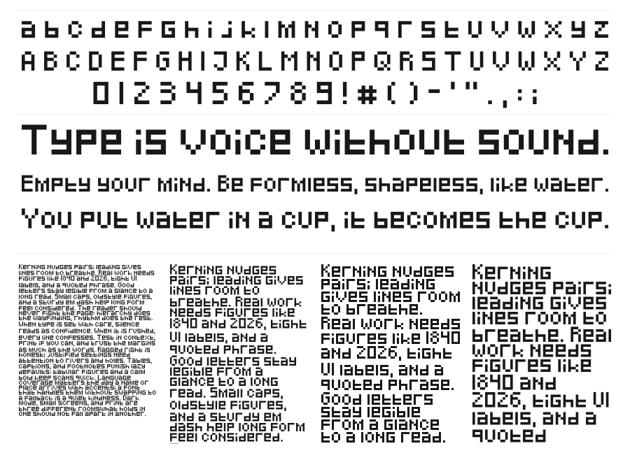 Pixeled specimen sheet