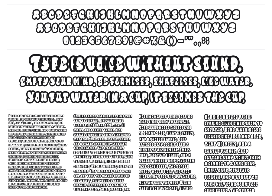 Urban Rebel specimen sheet