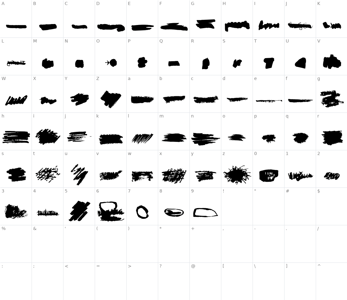 Character set for Under