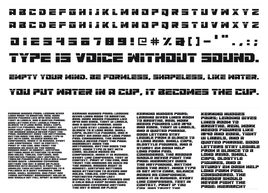Robot Monster specimen sheet