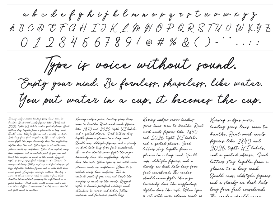 Ermia specimen sheet