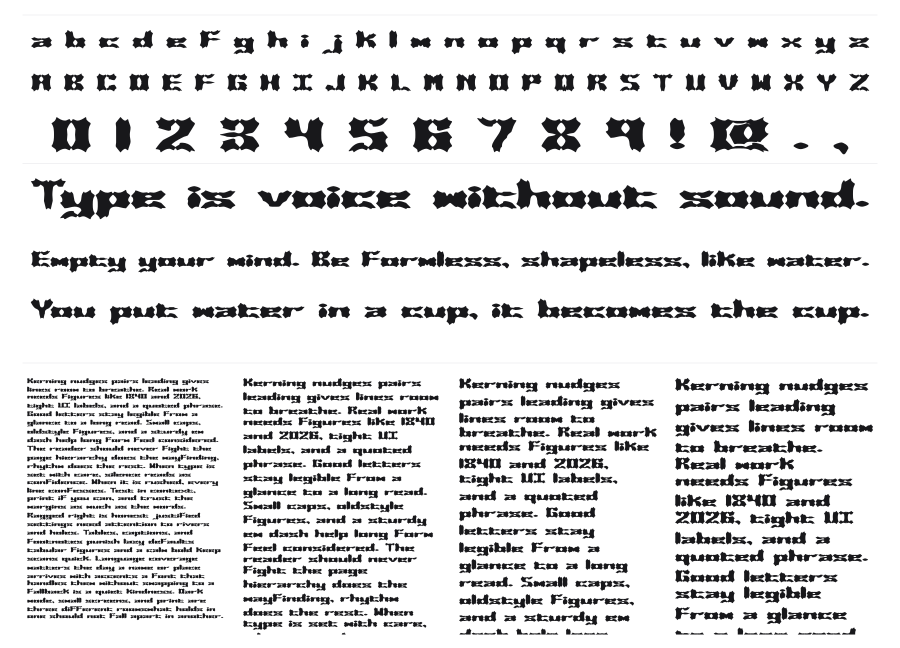 Vanished specimen sheet