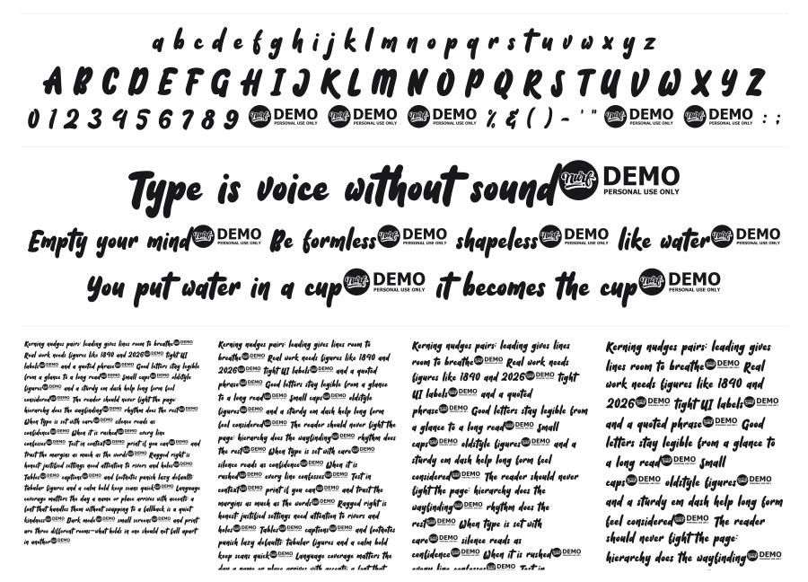 Hello Farmer specimen sheet