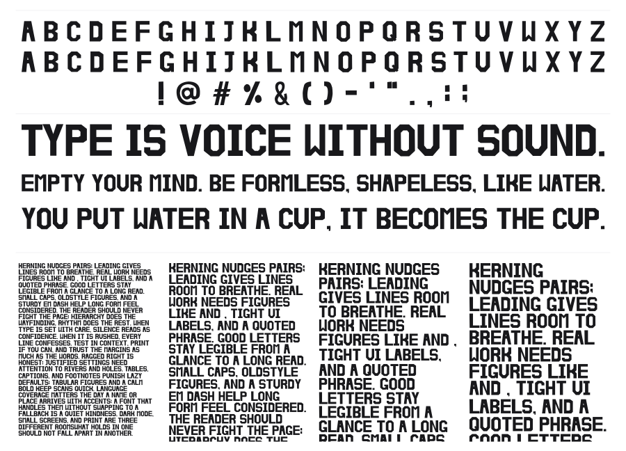 Black Lives Matter Martinez specimen sheet