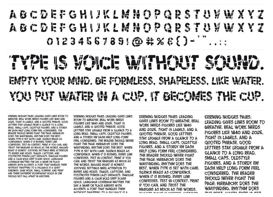 Negotiation specimen sheet