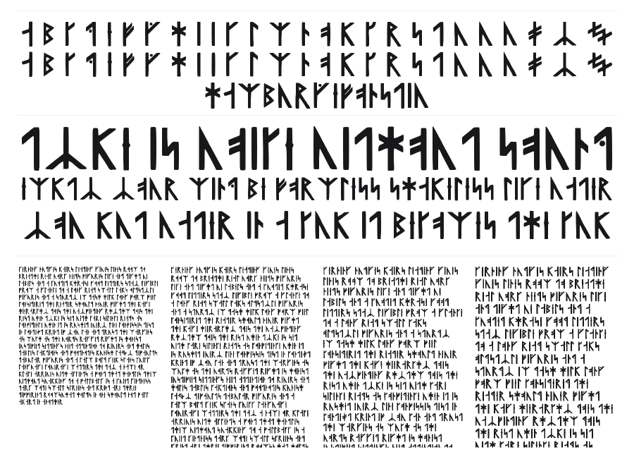 Viking Language specimen sheet