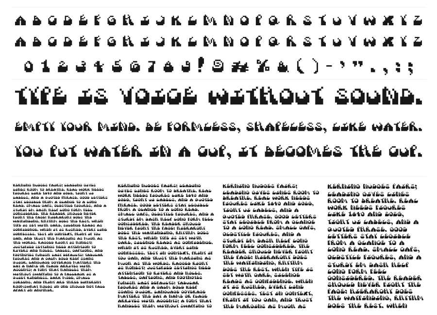 FunkyChip specimen sheet