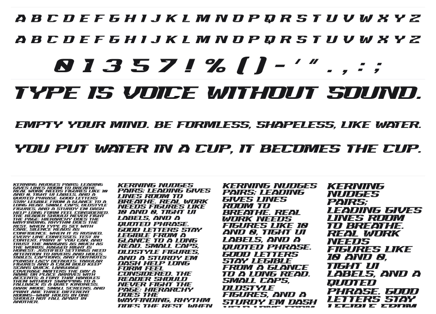 Lunacrypt specimen sheet