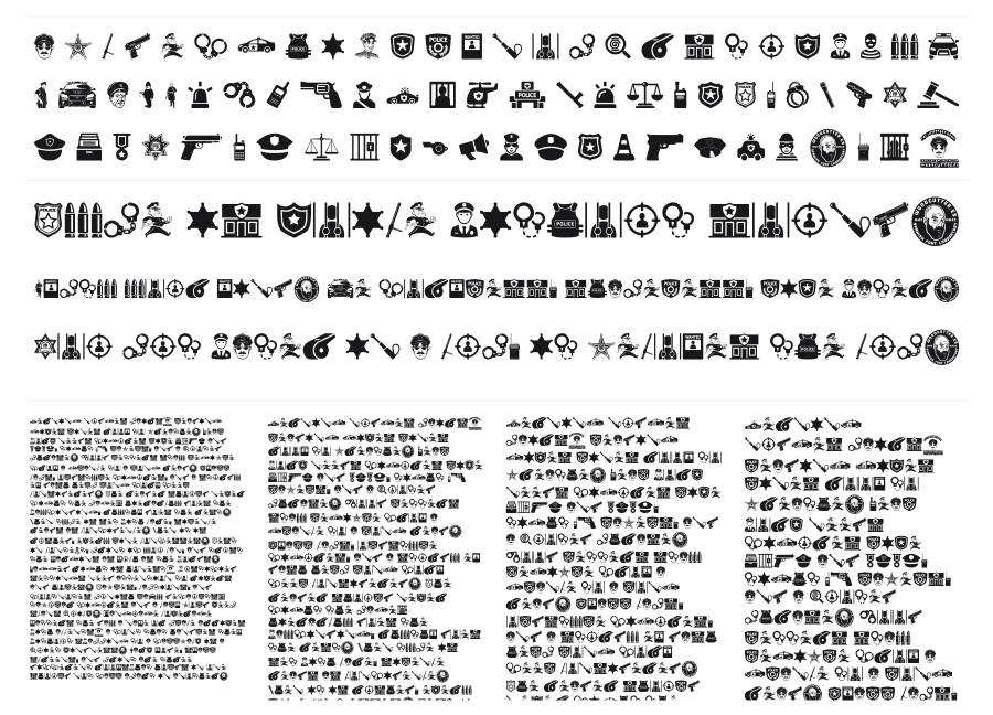 Police Department specimen sheet