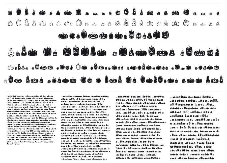Pumpkins Are Cool specimen sheet