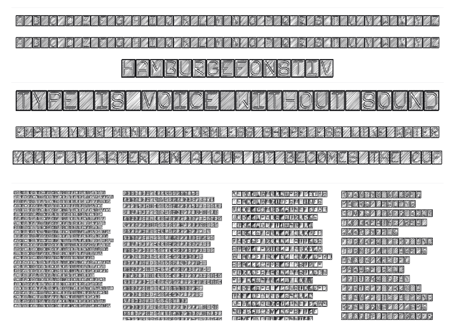 Fichas ST specimen sheet