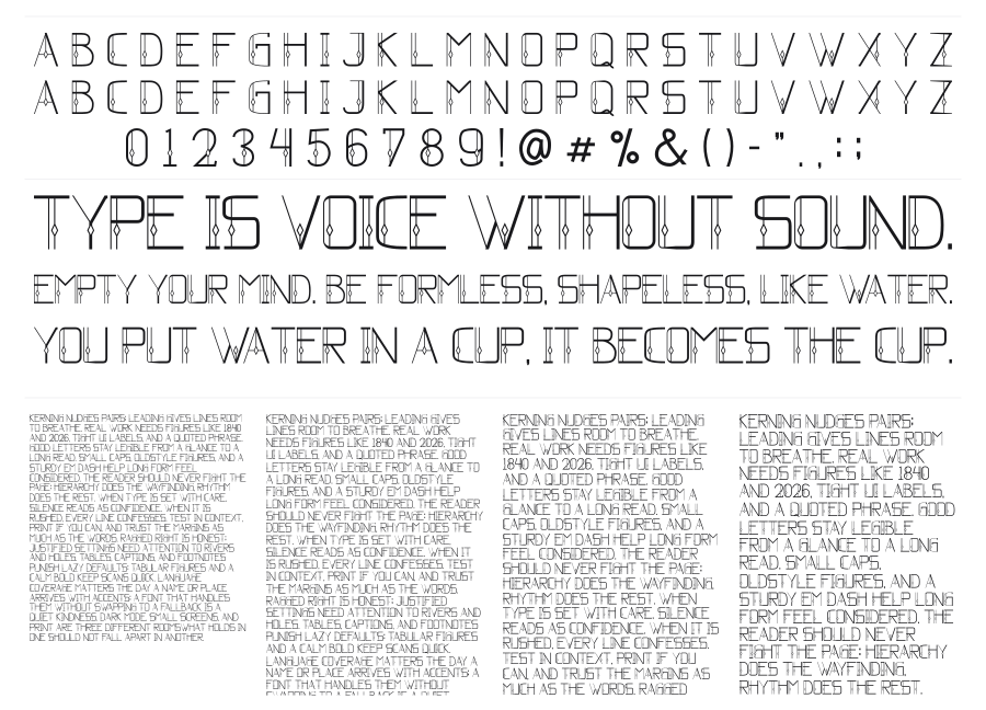 Lopue specimen sheet