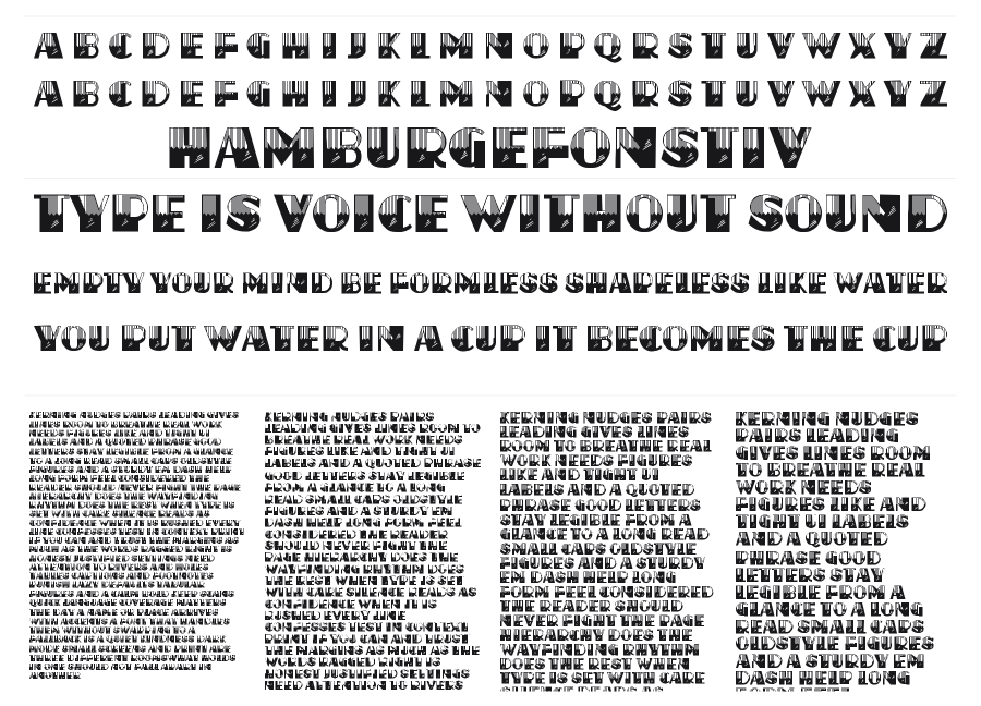 Jezda specimen sheet