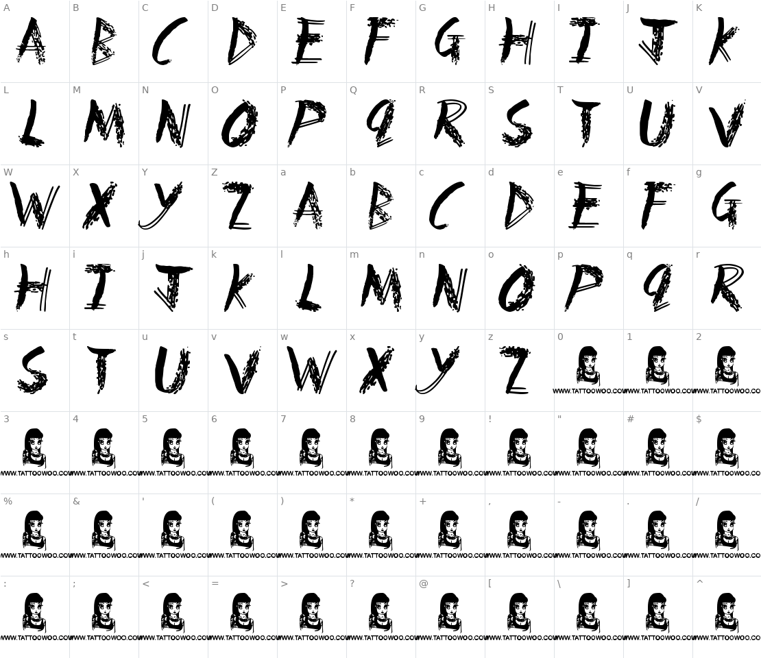 Character set for Fun House