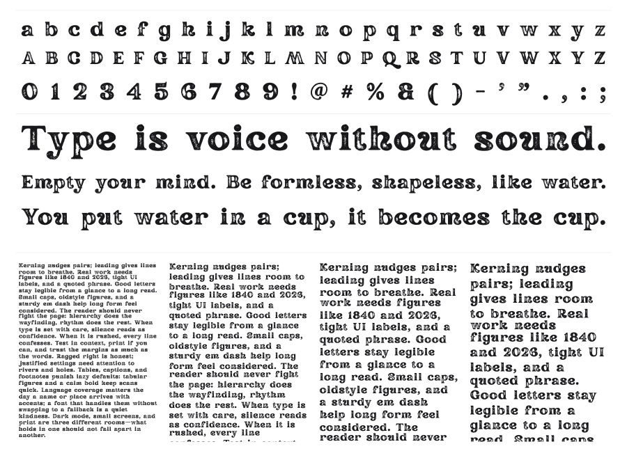 Rundeck specimen sheet