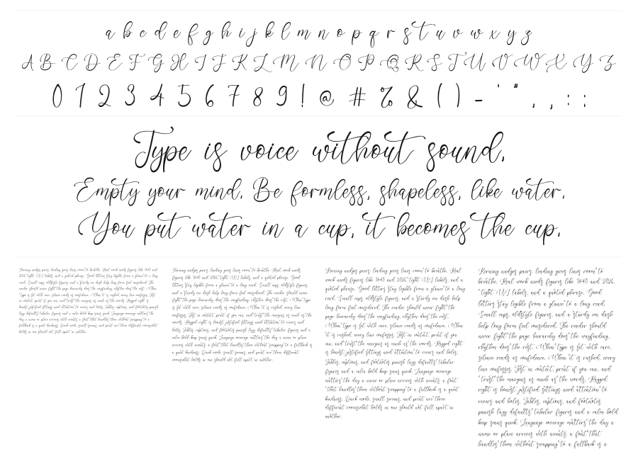 One January specimen sheet