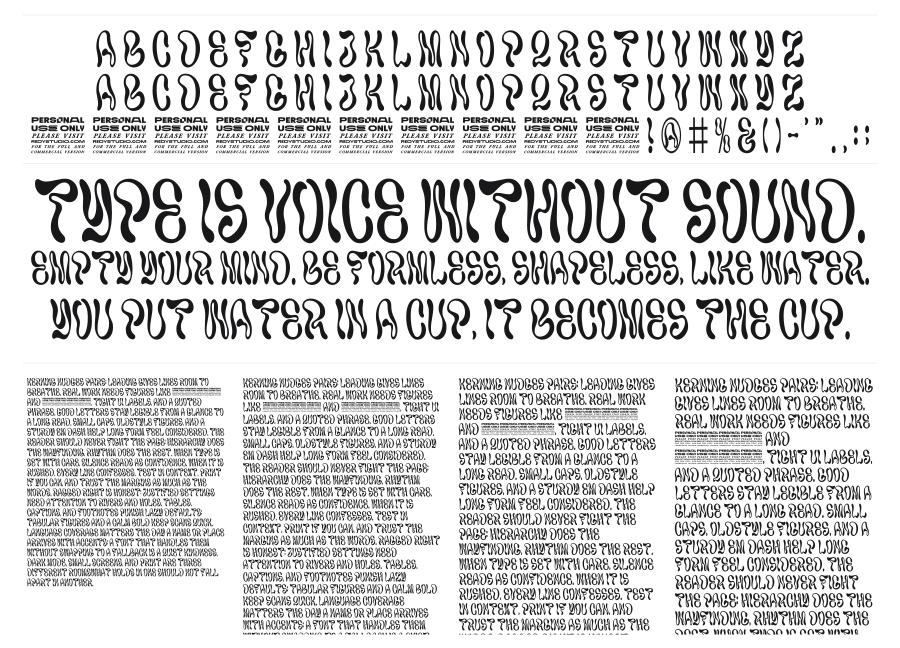Hypnosis specimen sheet