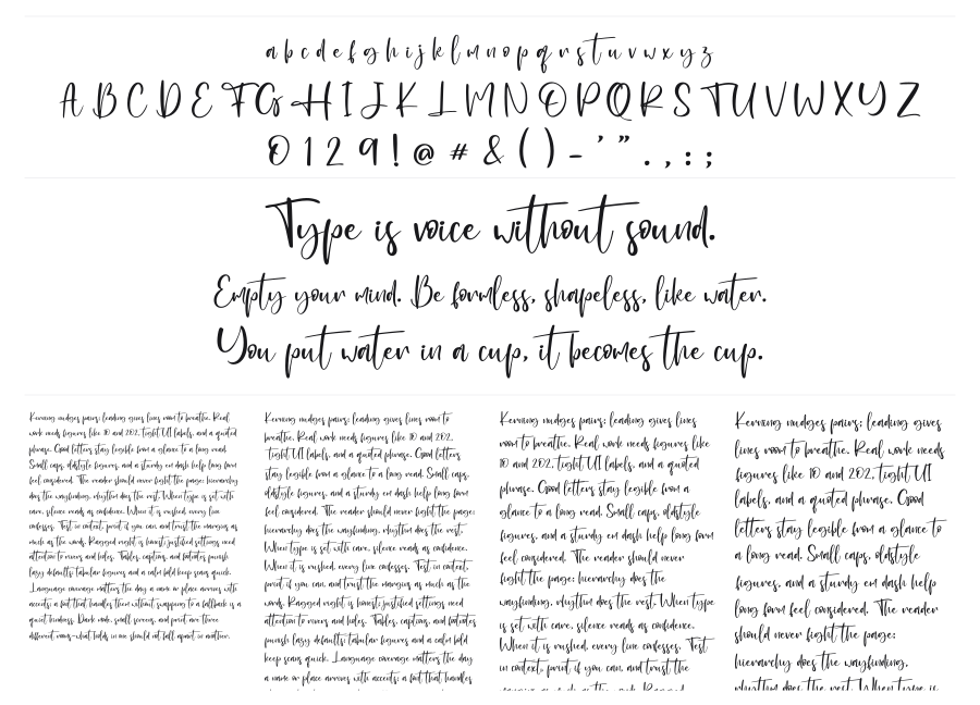 Established specimen sheet