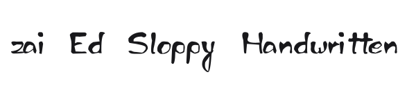 zai Ed Sloppy Handwritten preview