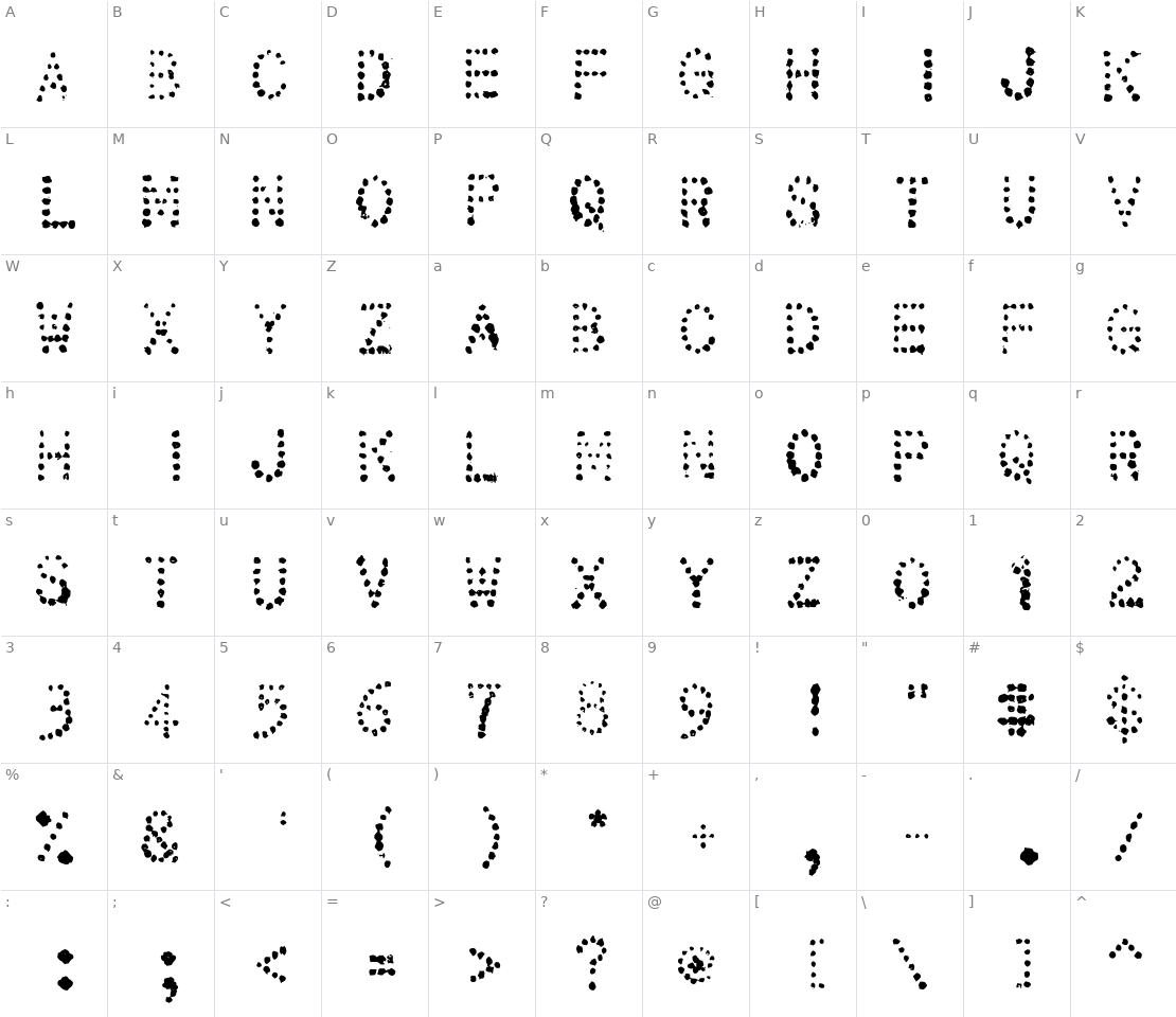 Character set for 32 Pages