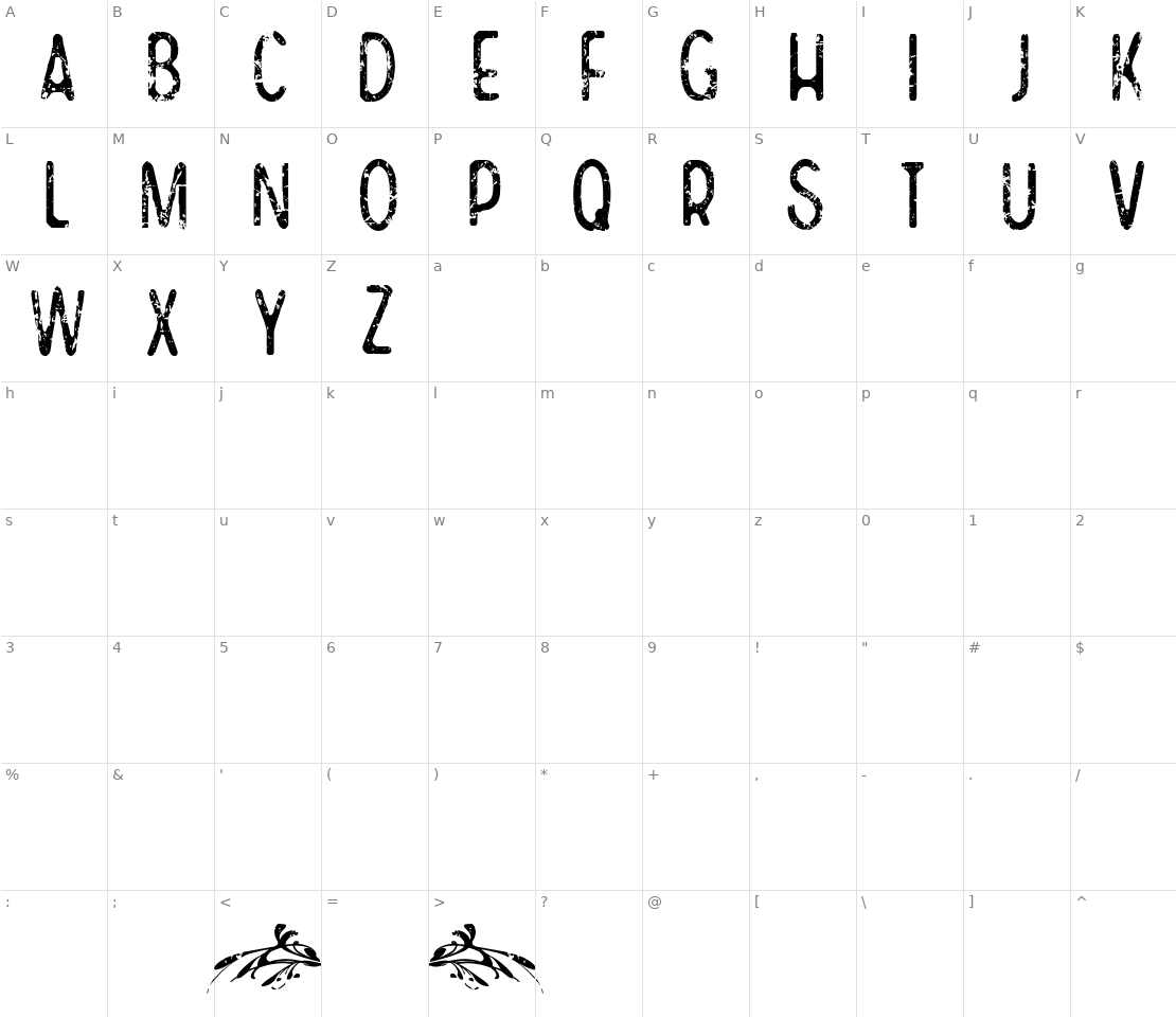 Character set for CF Same Old Story