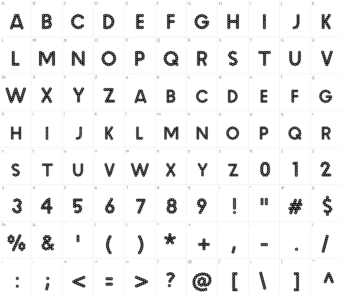 Character set for Malach Crunch