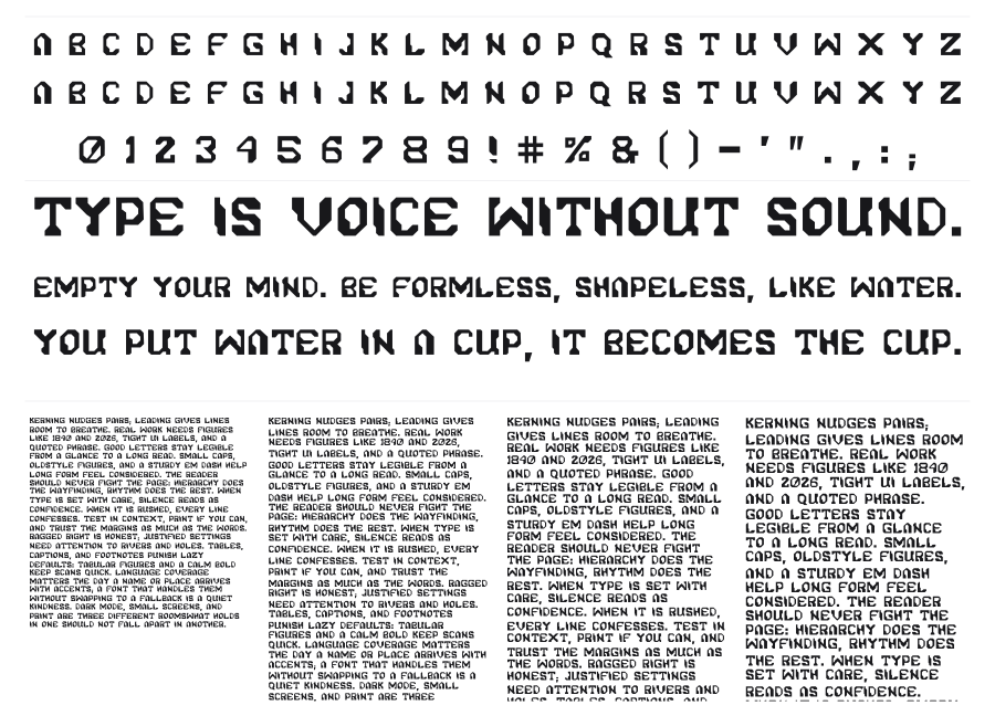 Genospace specimen sheet