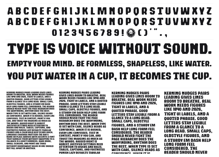 Easy Tormenta specimen sheet