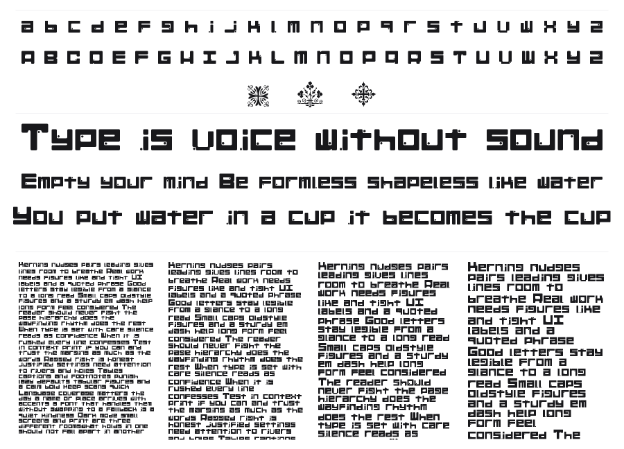 Cuez Ver5 specimen sheet
