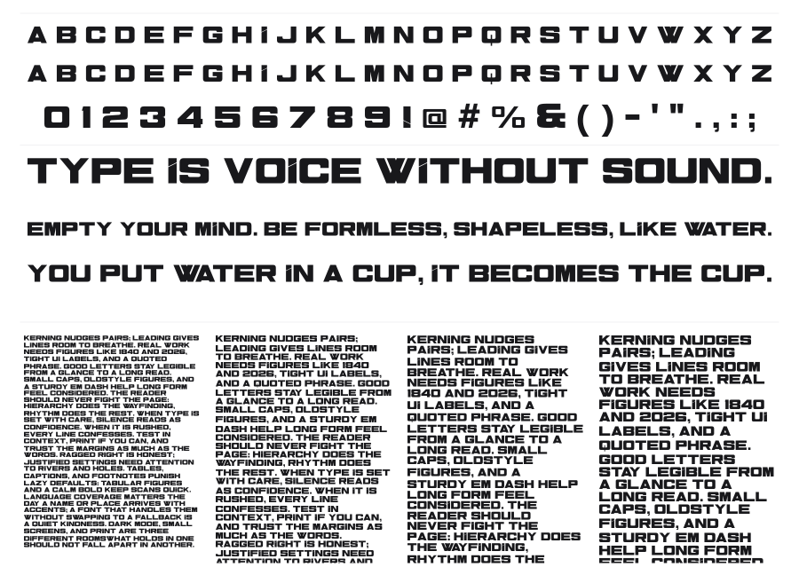SG85 Chi Son specimen sheet