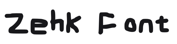 Zehk Font preview