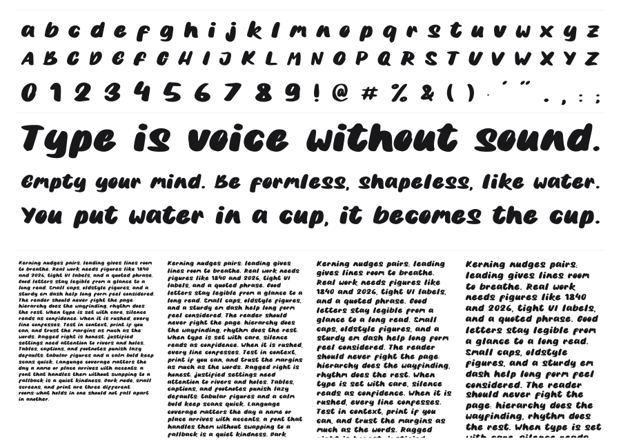 Bobaniac specimen sheet