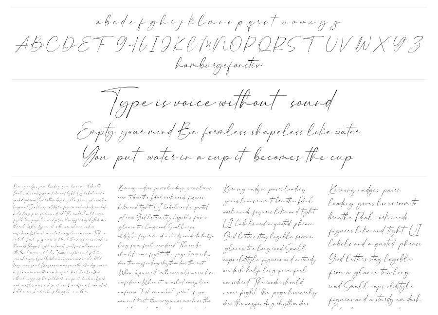 Hammington specimen sheet