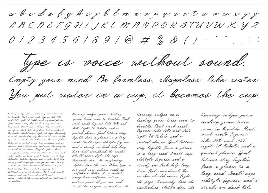 Ramela specimen sheet