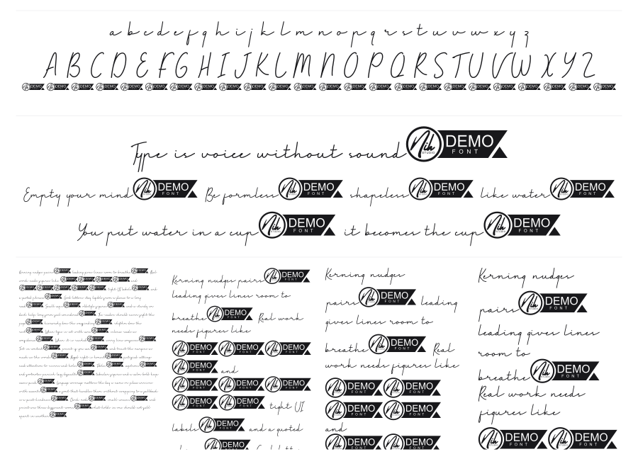 Friendship Goal specimen sheet