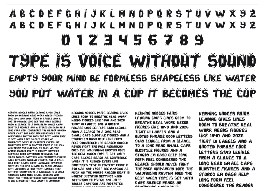 Ghost Zone specimen sheet