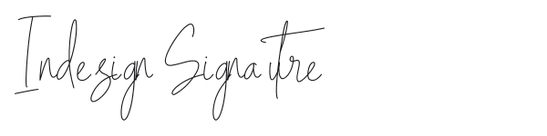 Indesign Signature preview