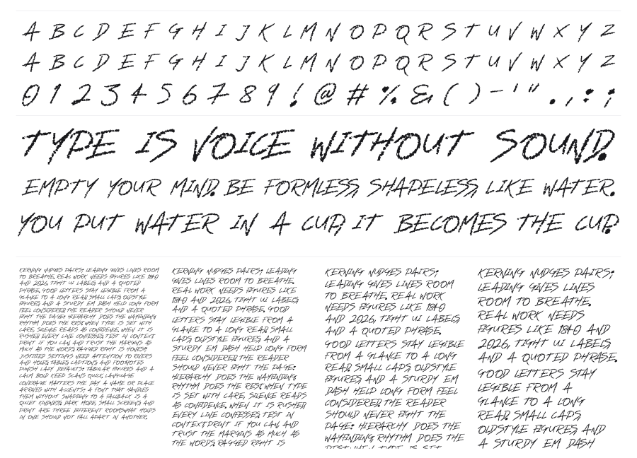 Ghastly specimen sheet