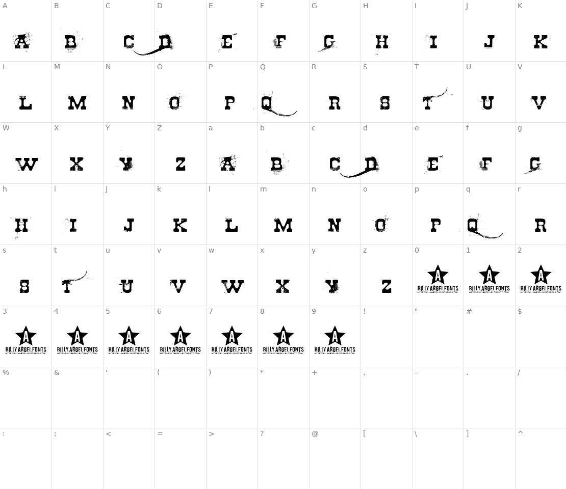 Character set for Cheap Stealer