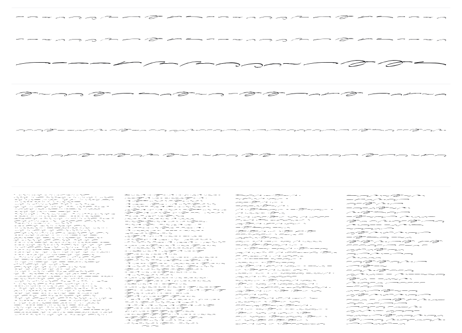 Alexandry specimen sheet