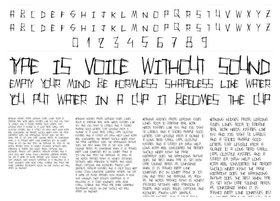Thrash Party specimen sheet