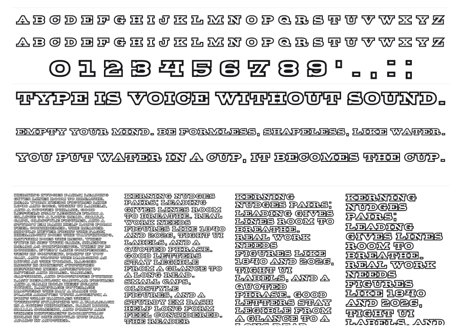 Redneck specimen sheet