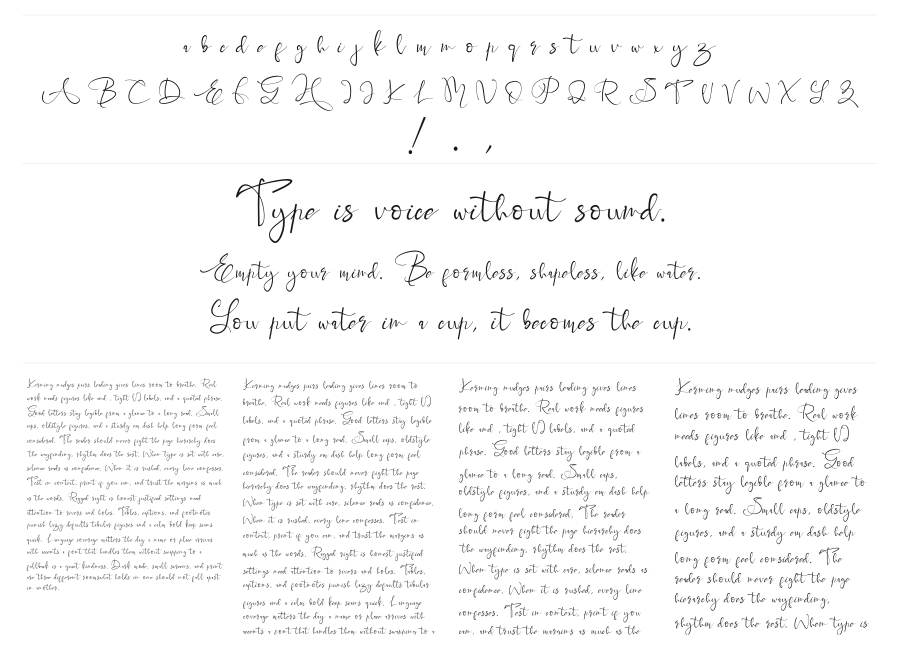 Brigitta specimen sheet
