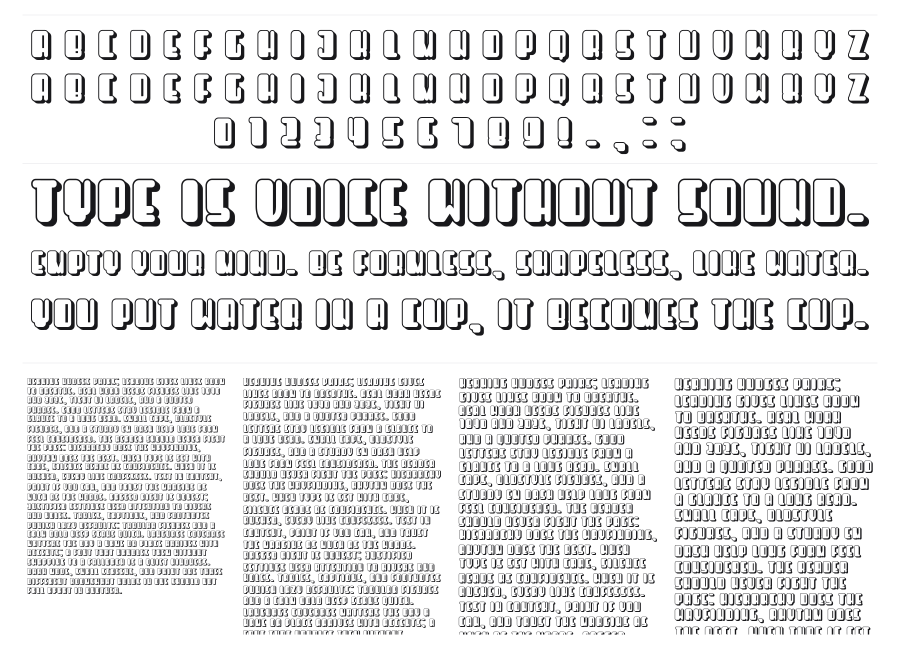 Releases specimen sheet