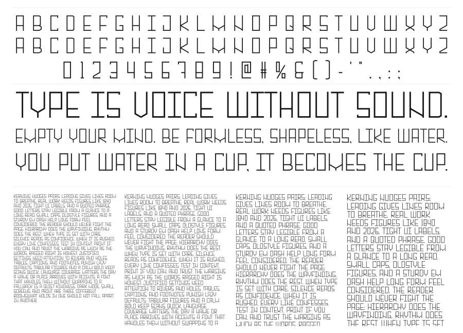 Alambre specimen sheet