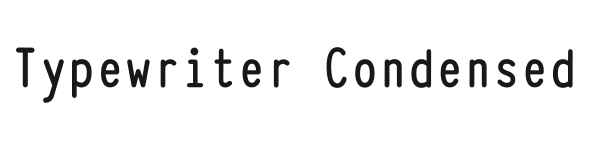Typewriter Condensed preview